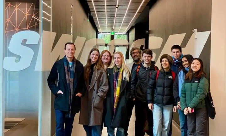 A group of students and staff on a field visit in Oregon, USA.