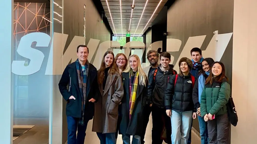 A group of students and staff on a field visit in Oregon, USA.