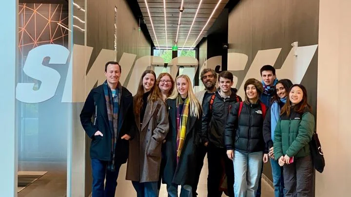 A group of students and staff on a field visit in Oregon, USA.