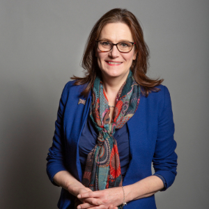Photo of woman (Rebecca Harris) against a grey background