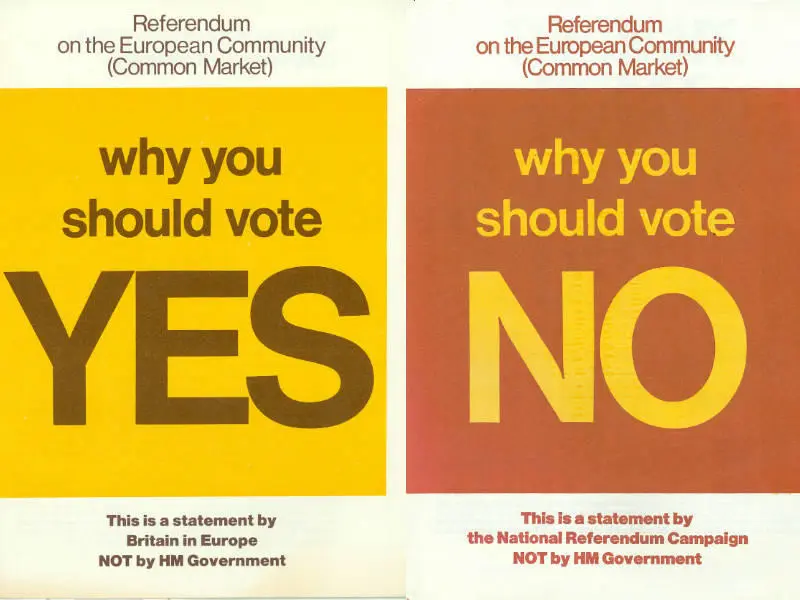 Referendum posters from 1975