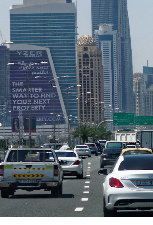 cars on a motorway in the UAE