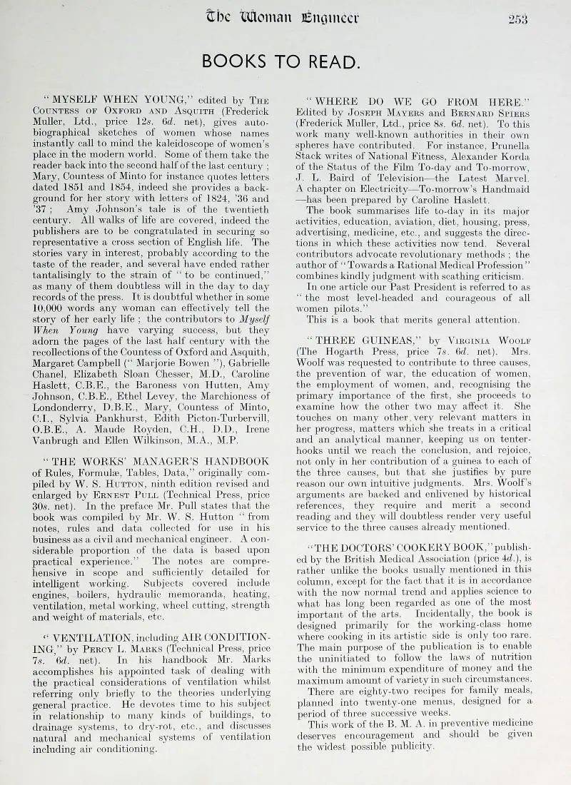 A page from The Women Engineer