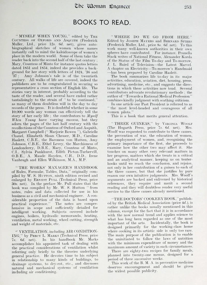 A page from The Women Engineer