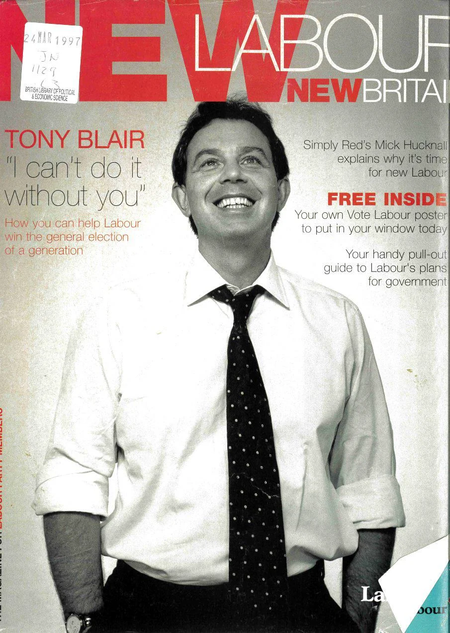 New Labour New Britain journal with Tony Blair on the front cover.