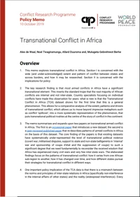 transnational conflict in africa