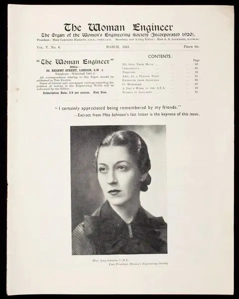 A front cover of The Woman Engineer magazine