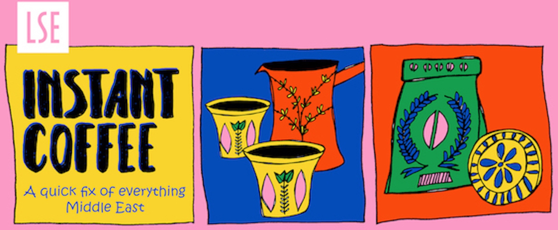 instant coffee illustration banner