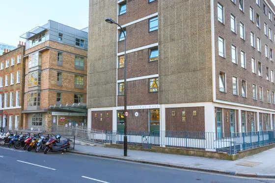 An exterior view of the International Hall residence building at LSE
