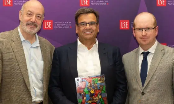 Larry Kramer, Jeremy Coller and Jonathan Birch standing for a group picture.