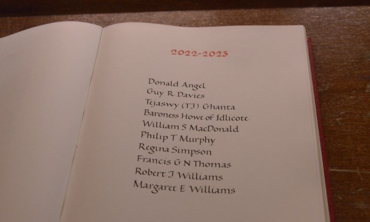 Names of legatees 2022-2023