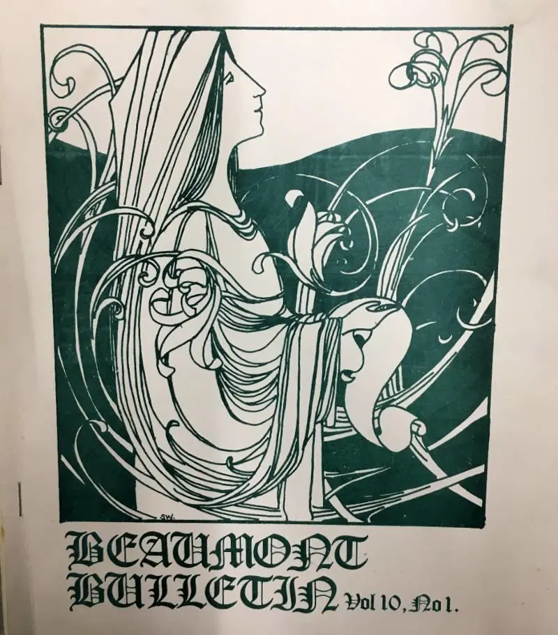 The front cover of the Beaumont Bulletin Vol. 10 no. 1