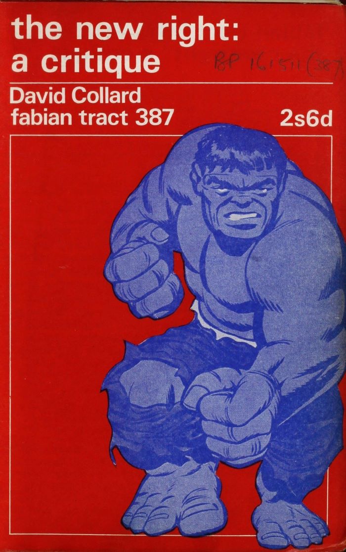 Front cover of a Fabian Tract featuring the Incredible Hulk