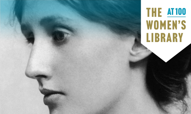 Virginia Woolf close up side-on portrait