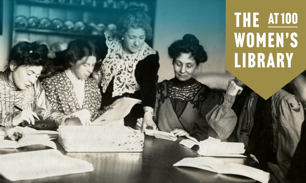 Women gathered at a table working