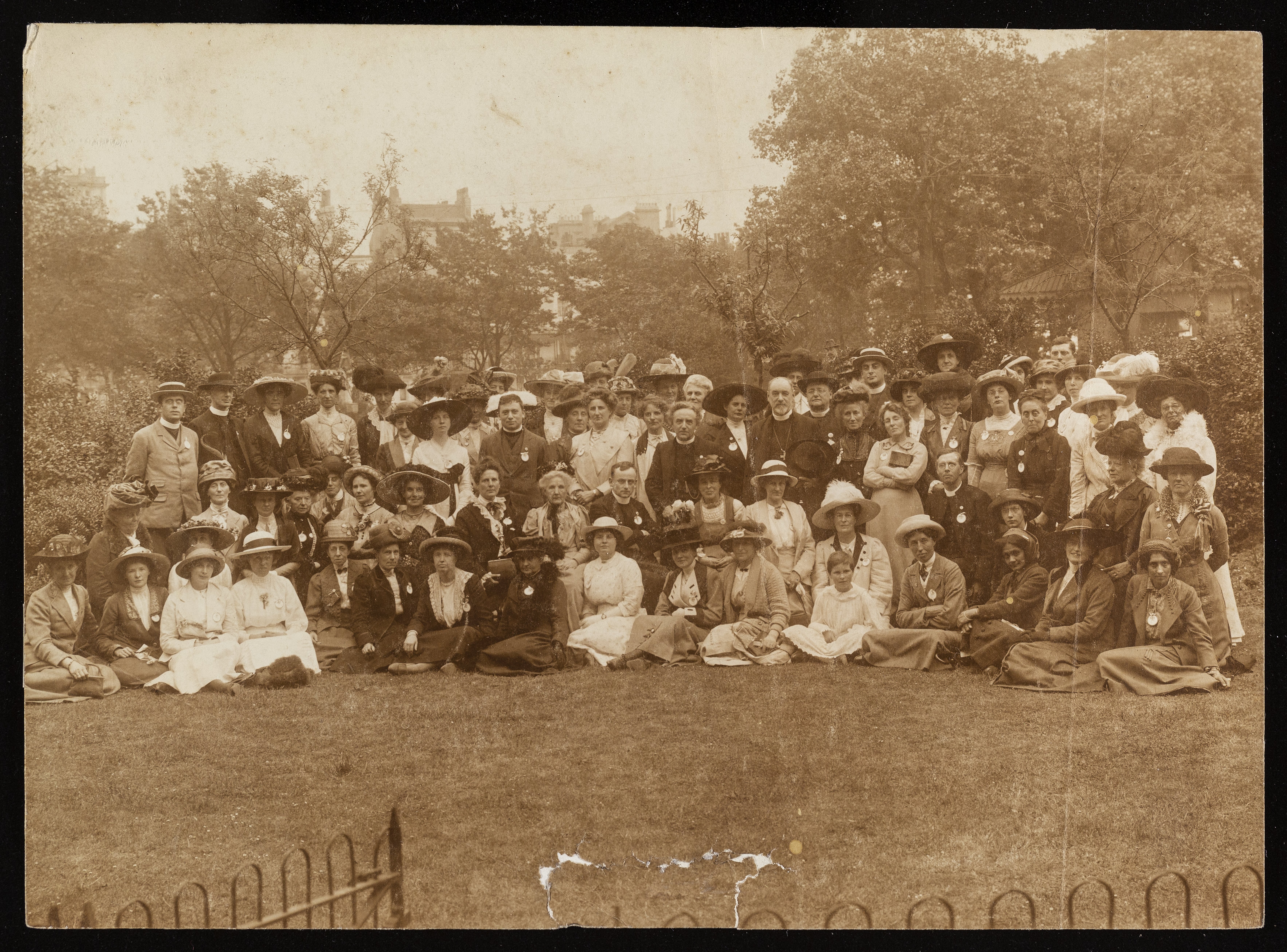 Members of the Church League for Women's Suffrage at a General Council meeting in Brighton on 2 July 1913.
