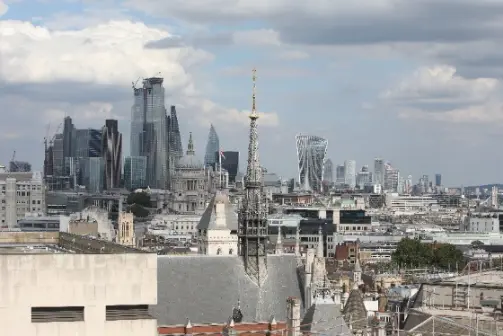 View of London skyline from LSE