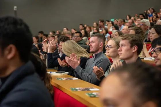Audience at a public lecture