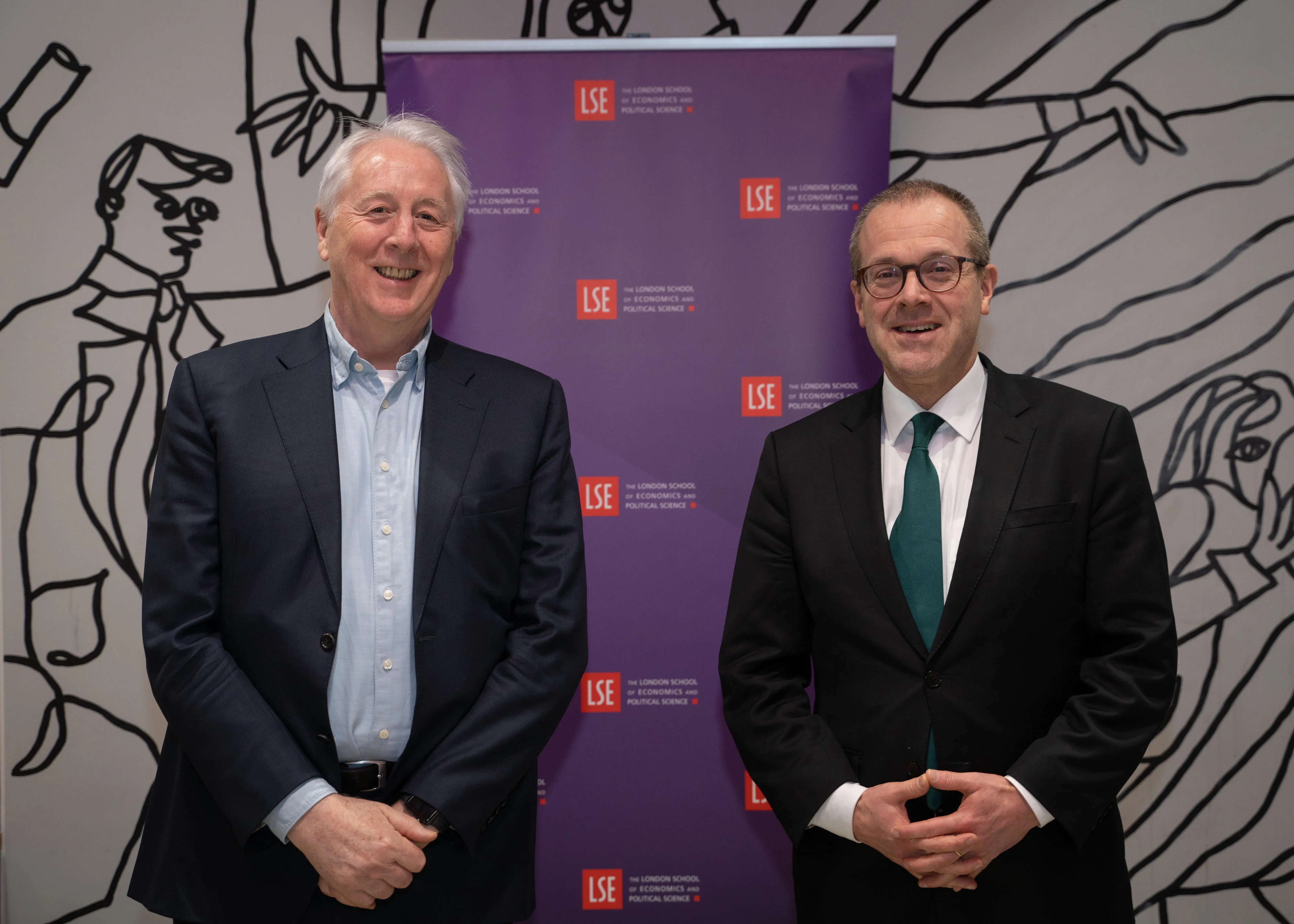 Professor Alistair McGuire with Dr Hans Kluge (WHO Regional Director for Europe) for LSE Health’s 2023 annual lecture