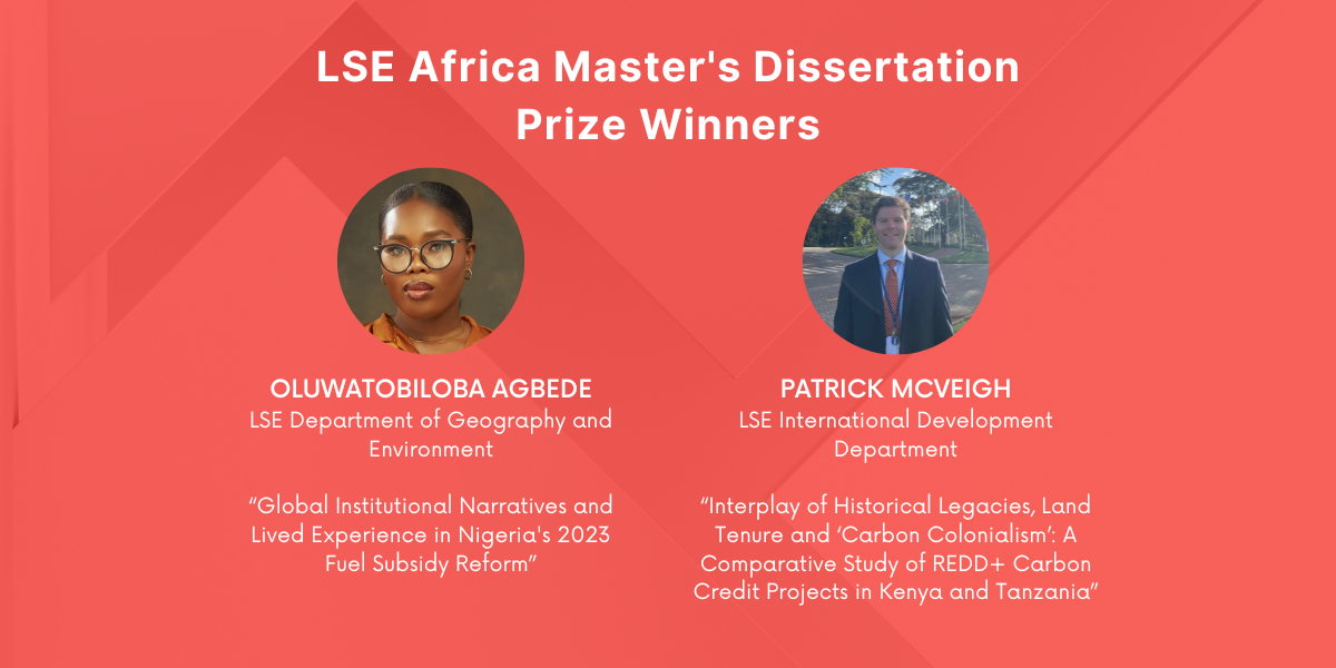 LSE Africa Master Dissertation Prize Winners Announcement
