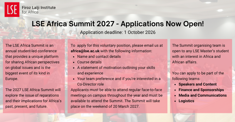 LSE Africa Summit 2027 applications instructions