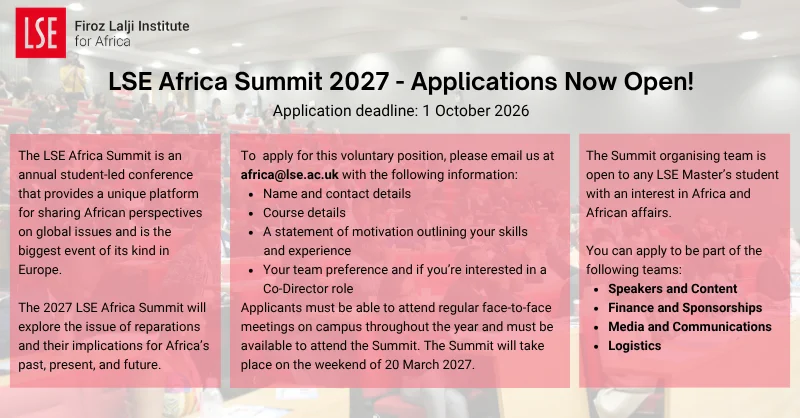 LSE Africa Summit 2027 applications instructions