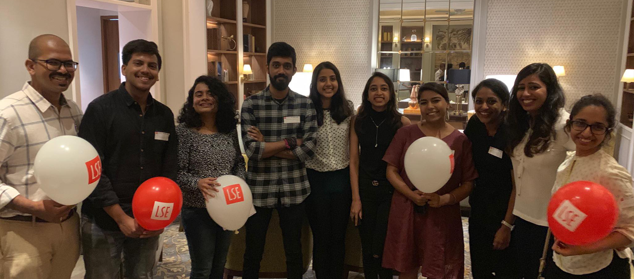 LSE alumni in Chennai pose during an event