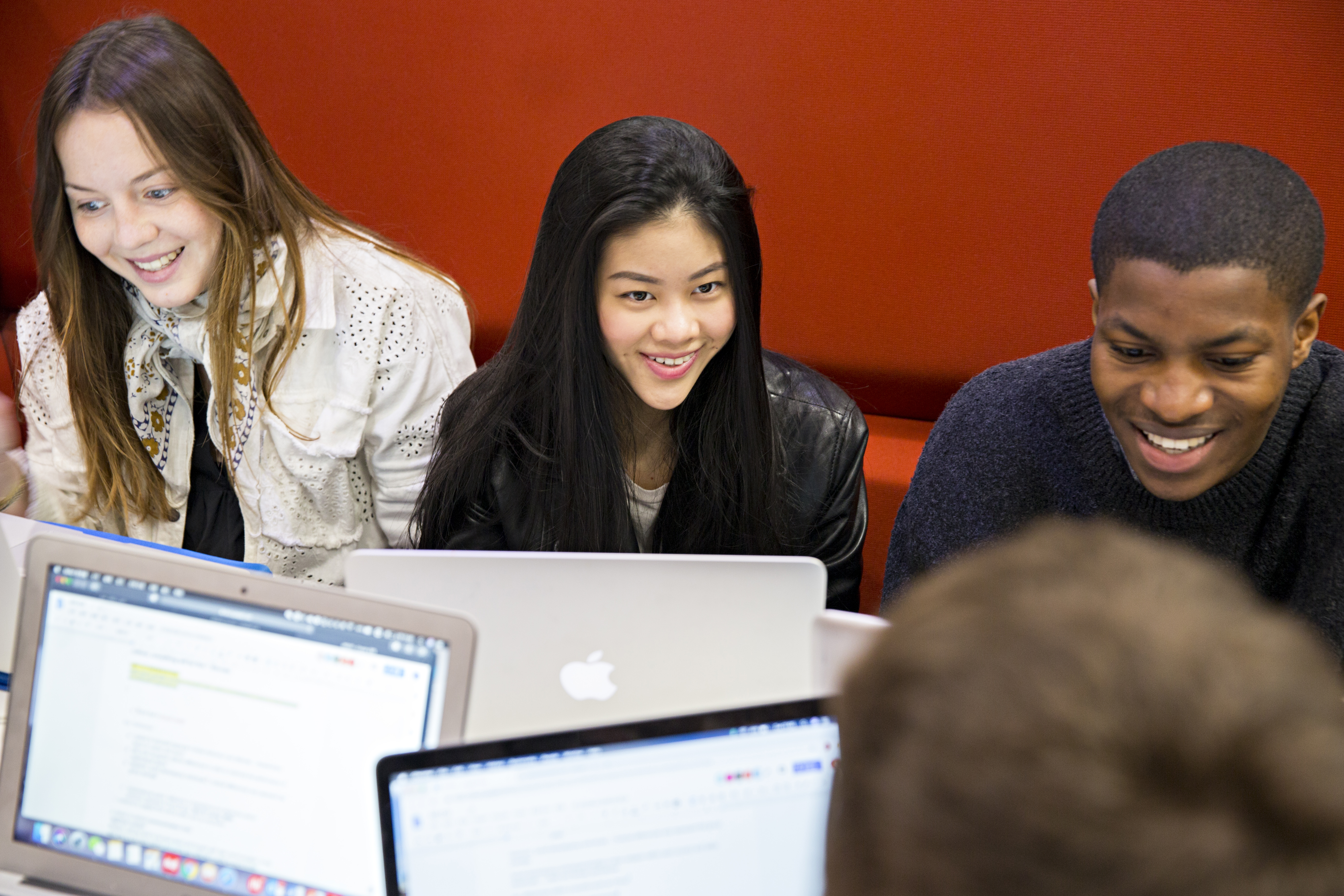 LSE students working together in the LSE Library