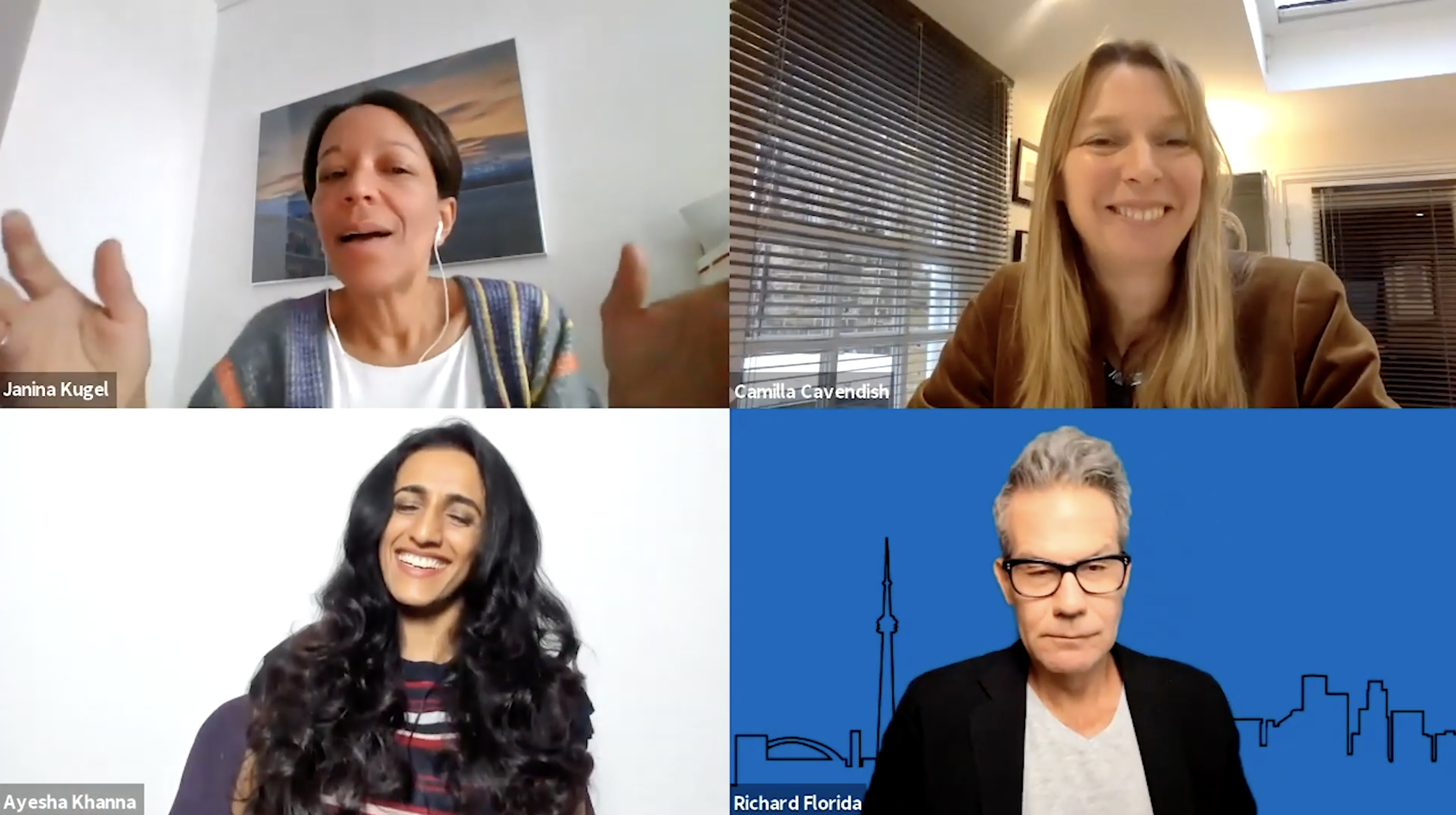 LSE Cities Urban Age Podcast Screenshot of four individuals on an online video conference call