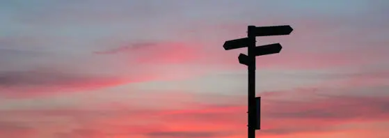 Silhouette of a road signage
