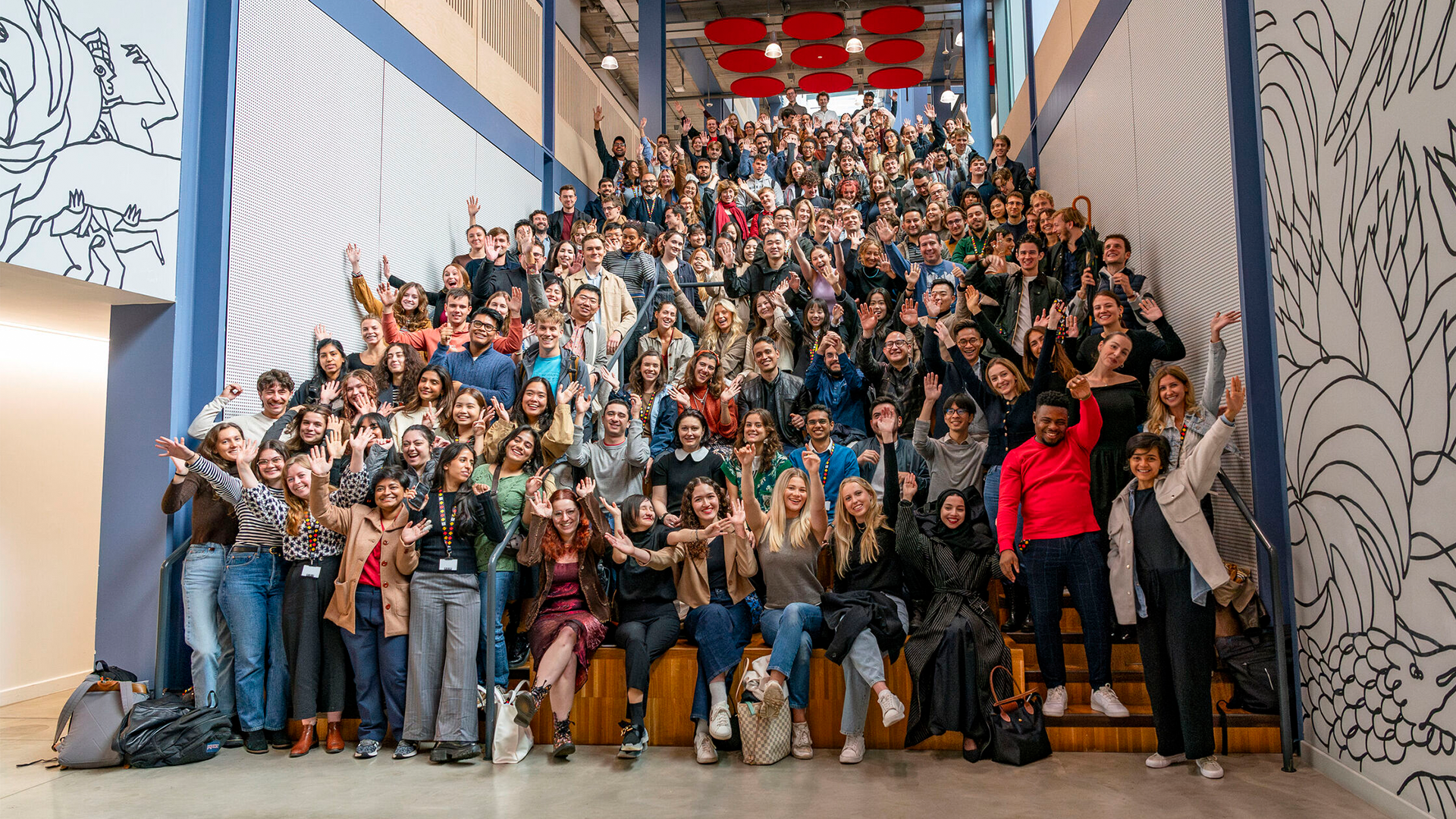 Large group inside the LSE Main Building