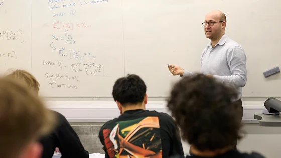 LSE Department of Statistics students in class with David Itkin
