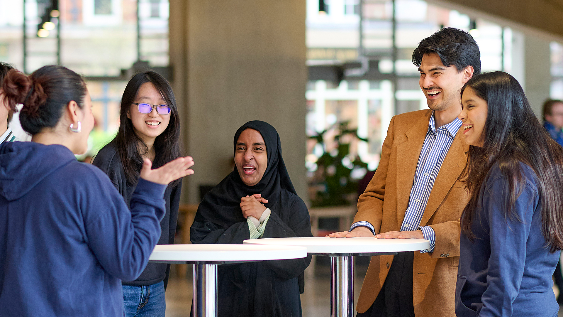 LSE Department of Statistics students in conversation on campus