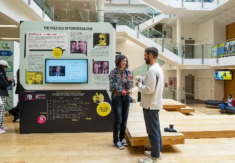 Professor Elizabeth Stokoe at the 2024 LSE Festival Exhibition.