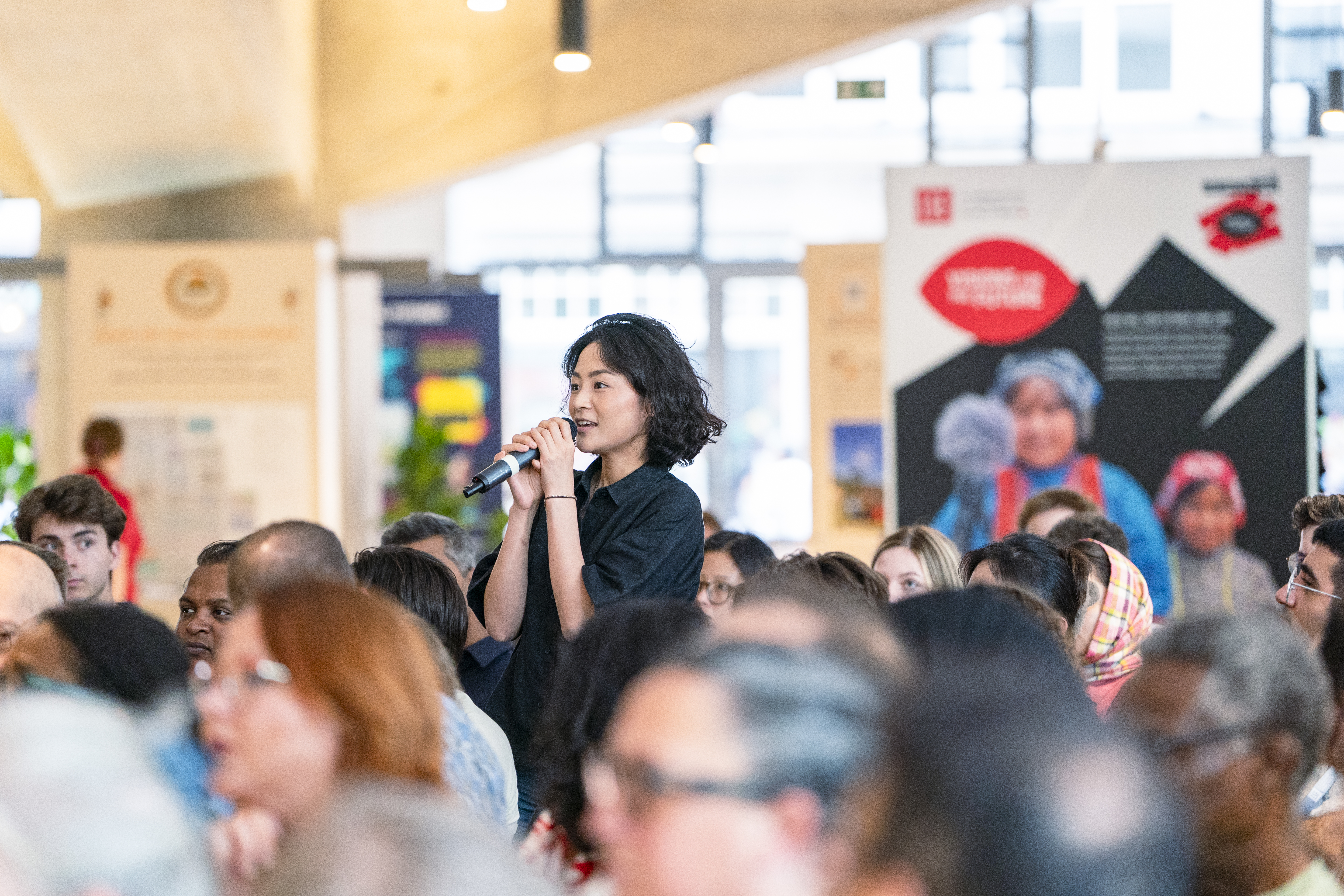 A woman speaking at an LSE Event