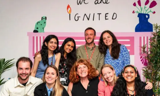 A group of students at the LSE Generate hub