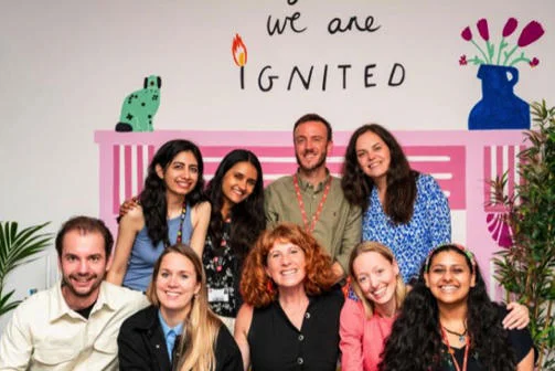 A group of students at the LSE Generate hub