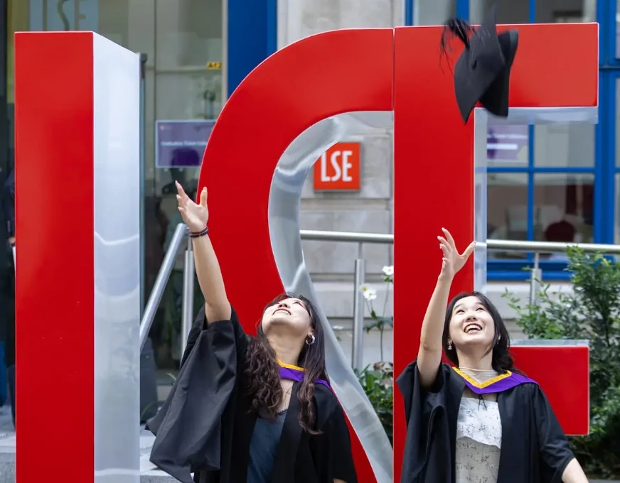 LSE Students celebrating graduation