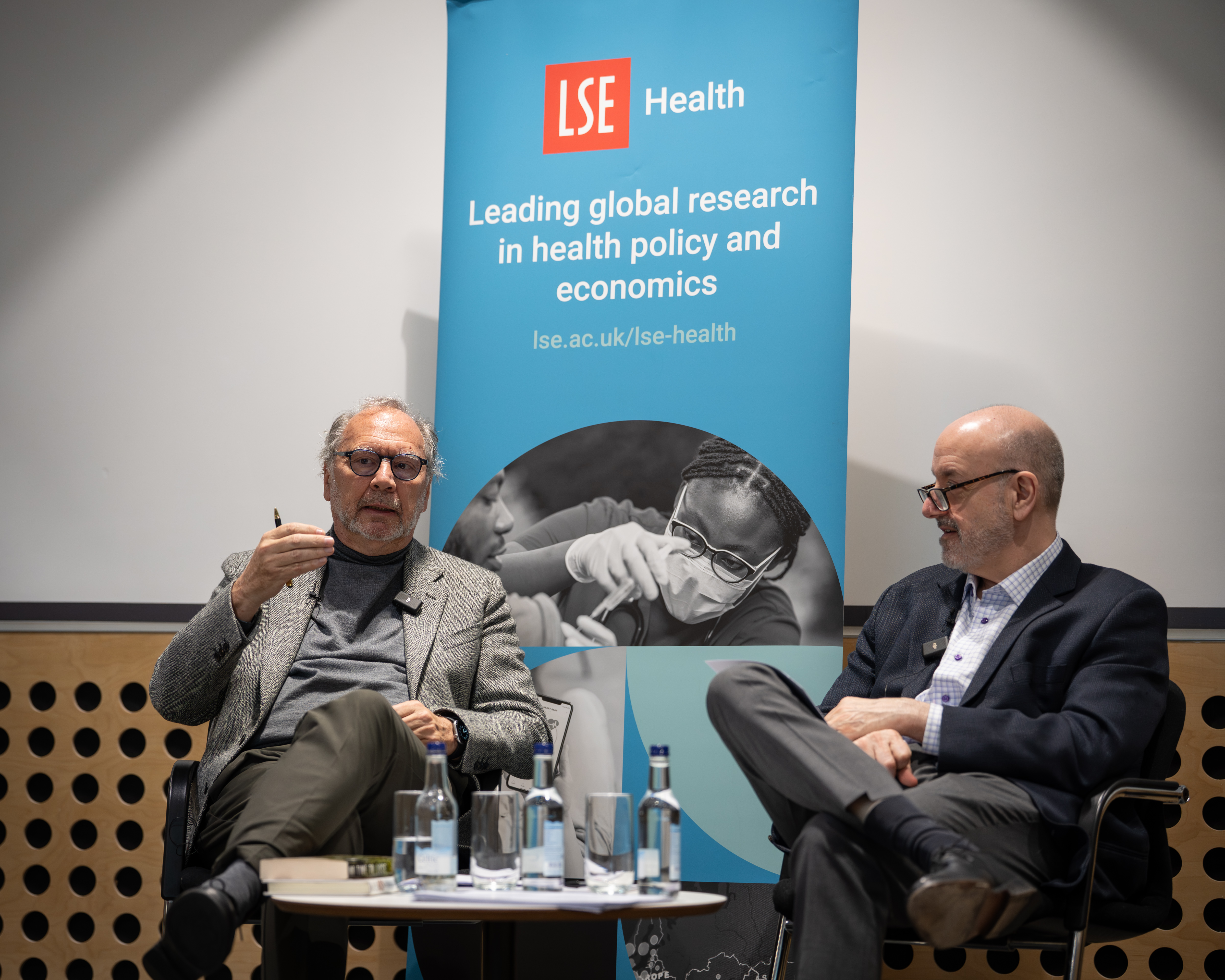 Professor Peter Piot, who co-discovered Ebola, and established UNAIDS, in conversation with LSE Vice Chancellor Larry Kramer, at an LSE Health event on 11 March 2026