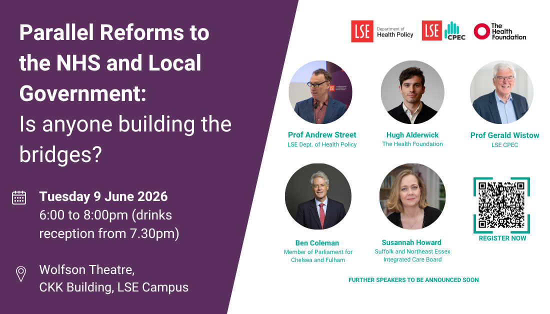 LSE The Health Foundation Event on NHS Parallel Reforms 