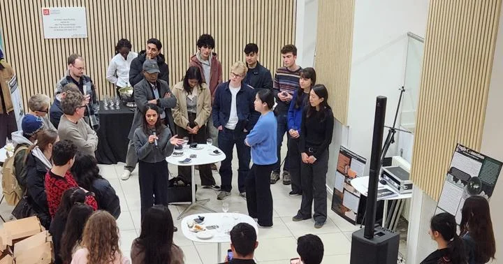 Students speaking at LSE Journal of Geography and Environment launch event