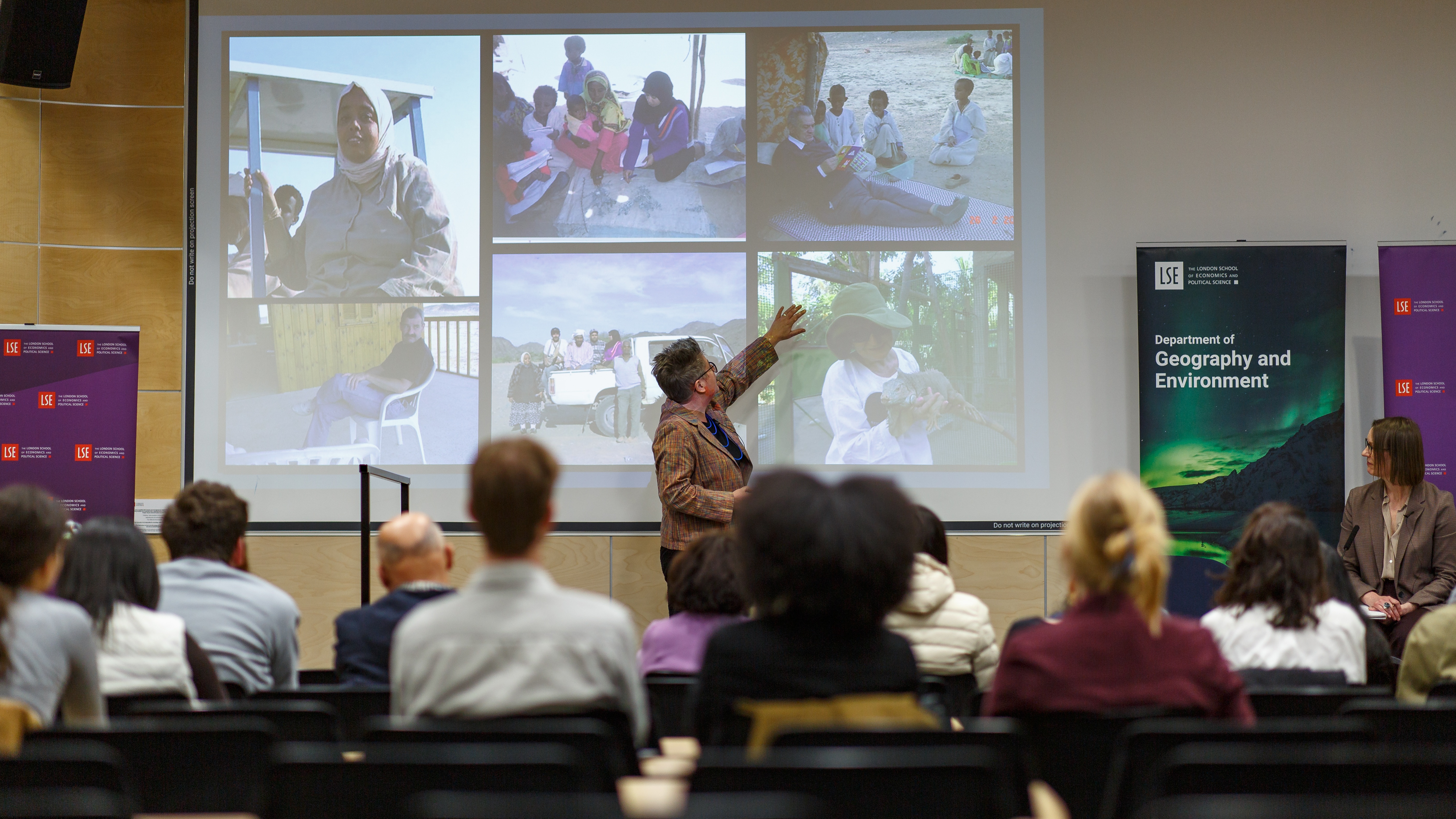 Jo Sharp delivering the 2025 Sylvia Chant lecture. 