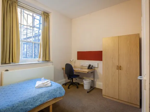 A bedroom in a hall of residence