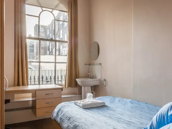 A bedroom in a hall of residence