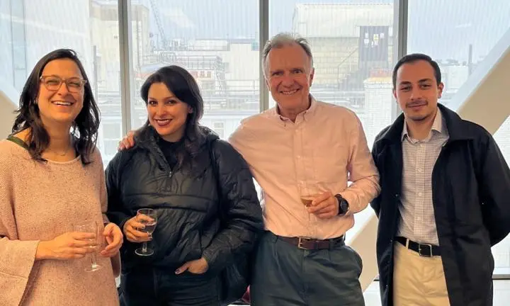 Group photo of people attending the LSE Philosophy alumni reception