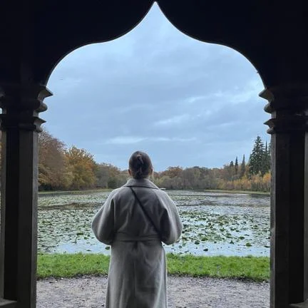 LSE Philosophy Student looking at a lake