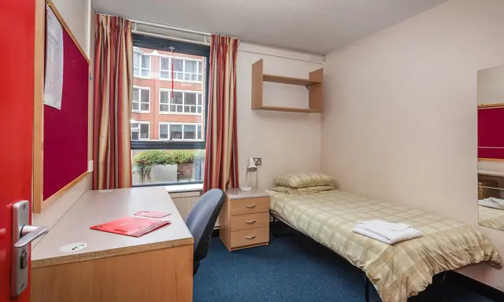 A bedroom in a hall of residence