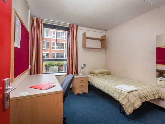 A bedroom in a hall of residence