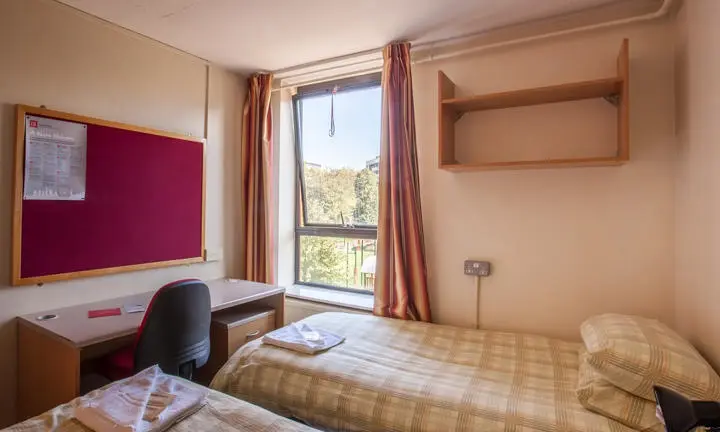 A bedroom in a hall of residence