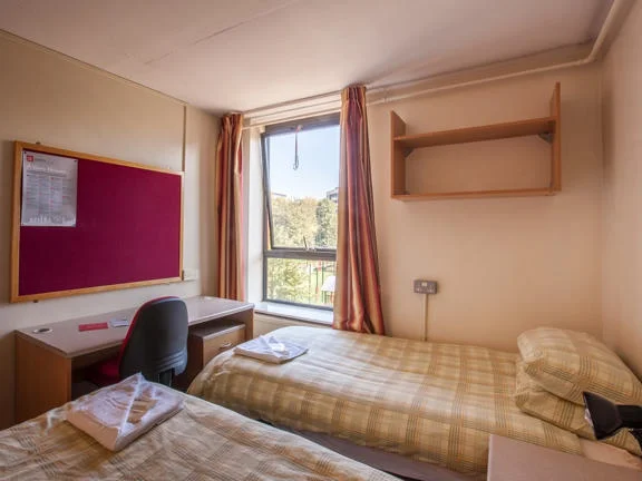 A bedroom in a hall of residence